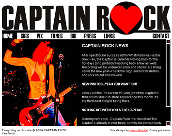 Captain Rock web site